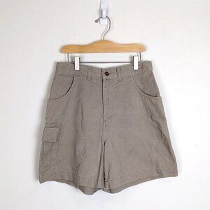 Vintage high rise unisex cotton cargo shorts size 27 "